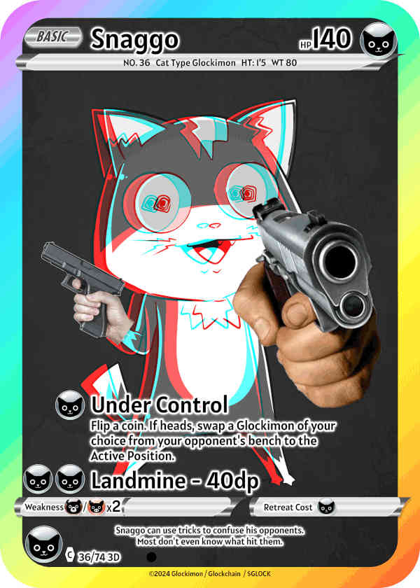 3D Cat Glockimon