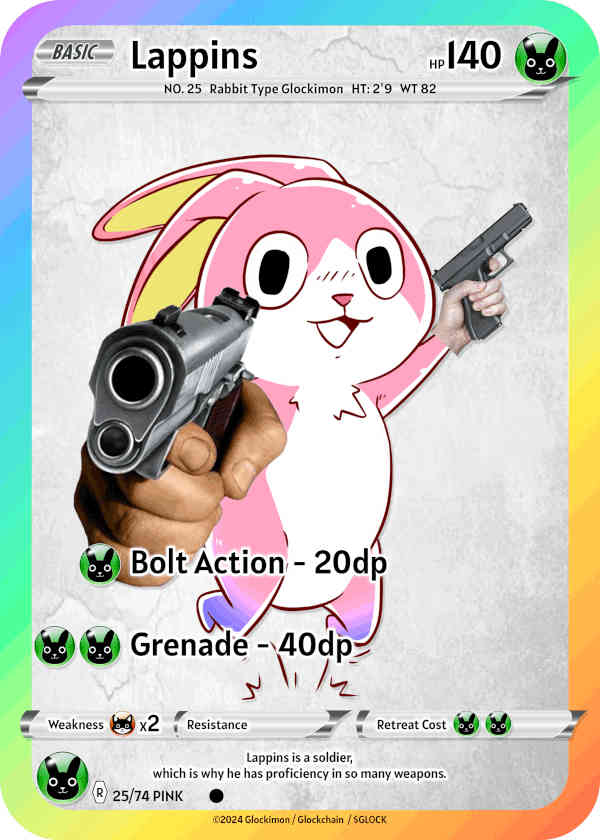 Pink Rabbit Glockimon