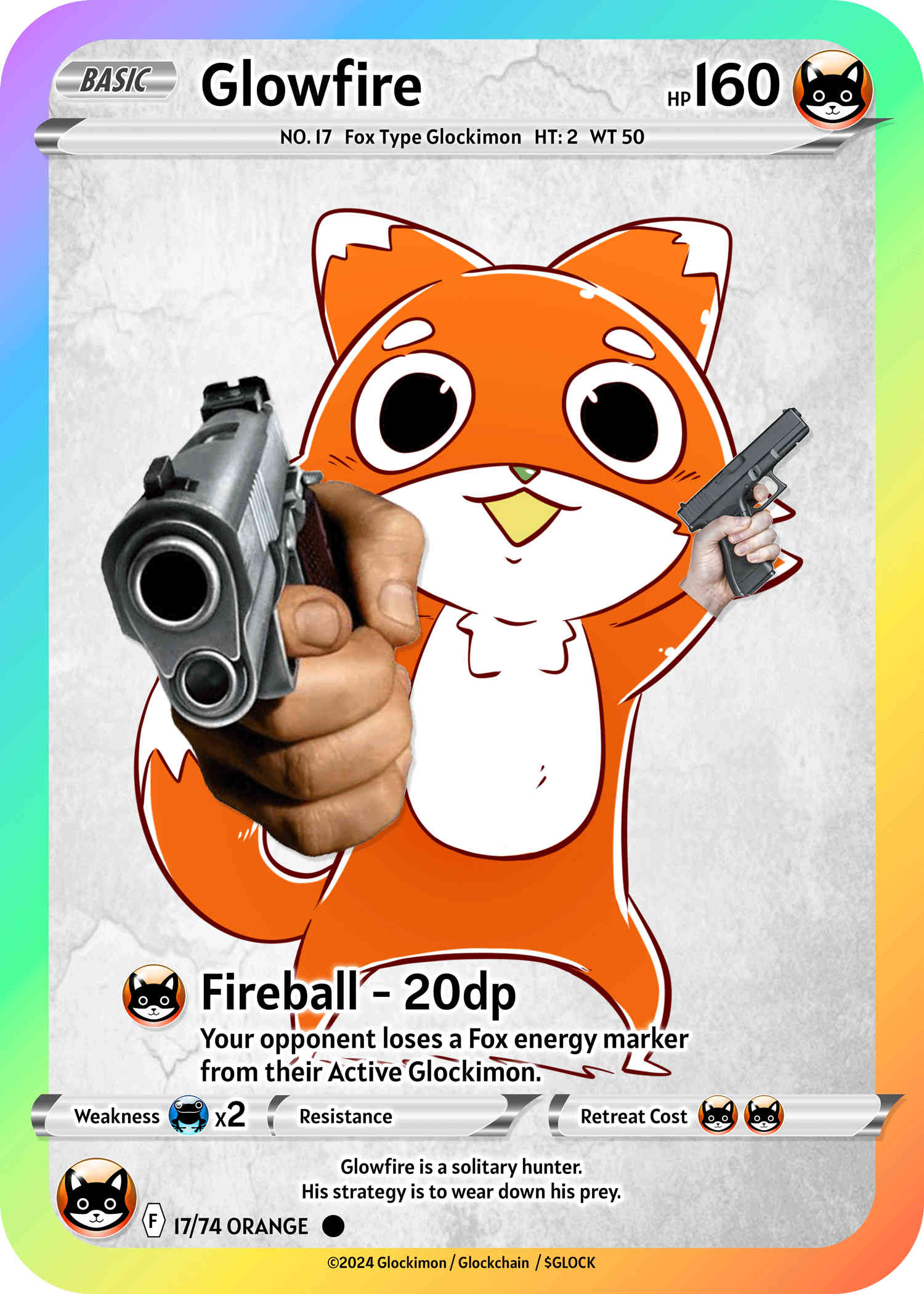 Orange Fox Glockimon