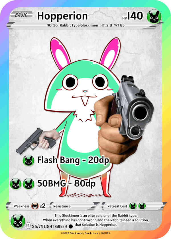 Light Green Rabbit Glockimon