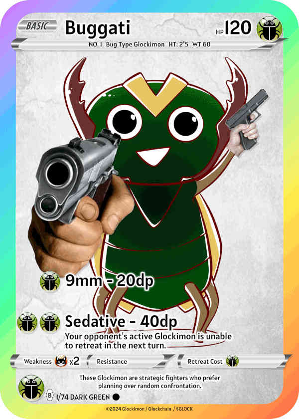 Dark Green Bug Glockimon