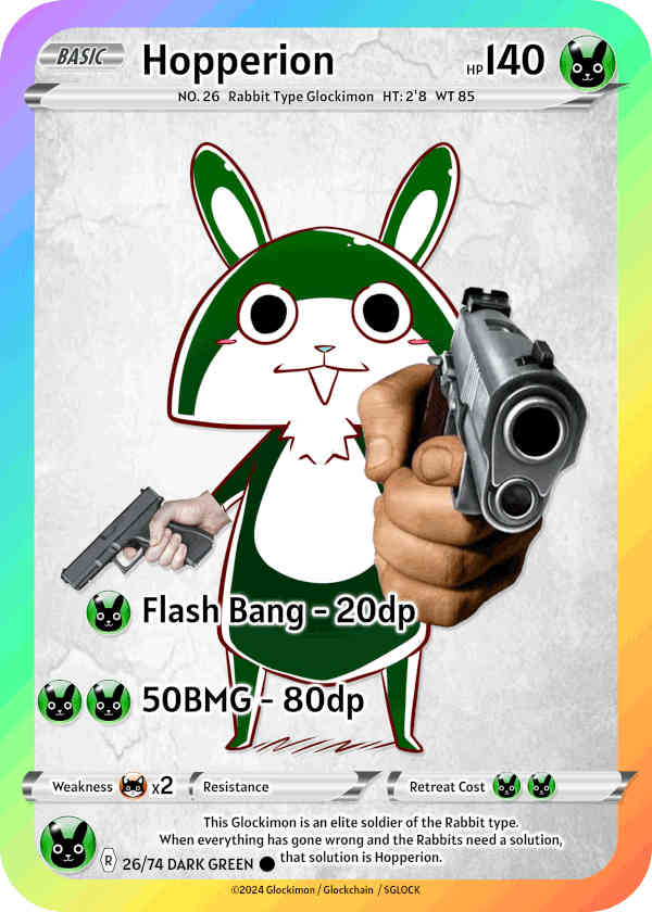 Dark Green Rabbit Glockimon